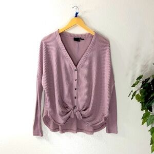 Urban Outfitters Lavender Tie Front Top